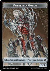 Phyrexian Golem // Faerie Double-Sided Token [Bloomburrow Commander Tokens] | The Gaming-Verse