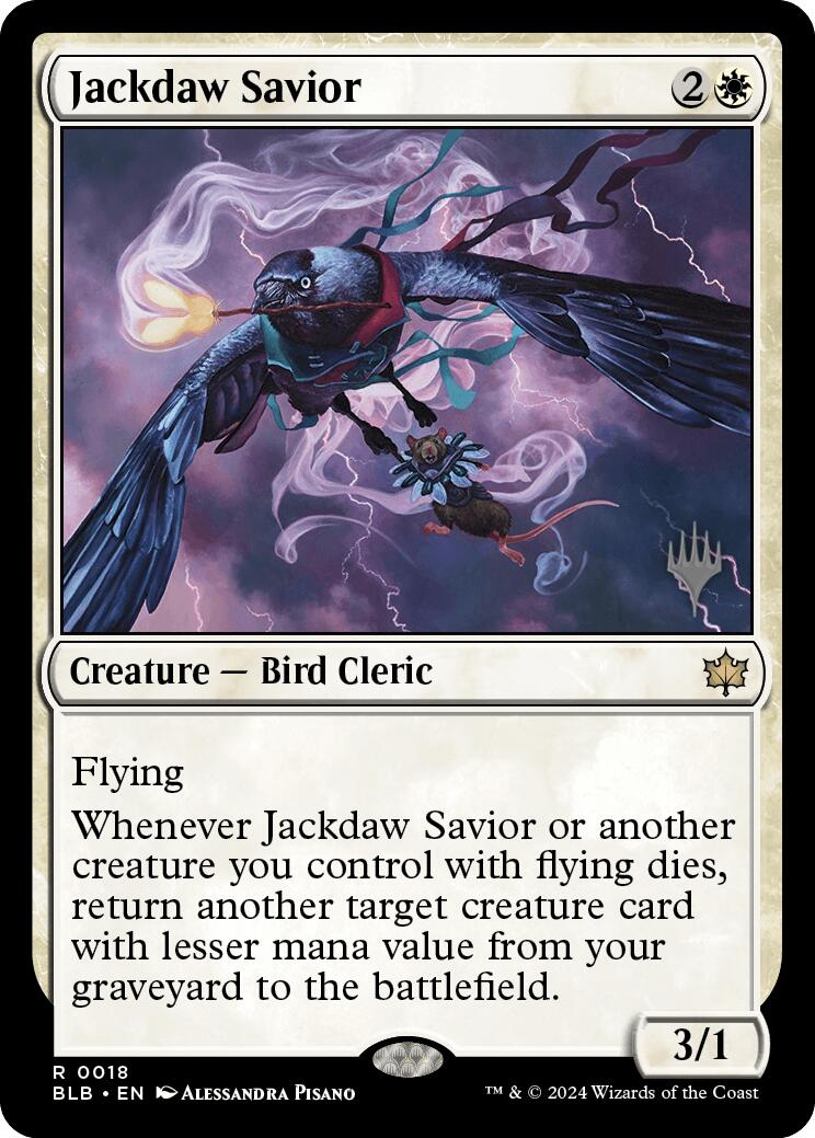 Jackdaw Savior (Promo Pack) [Bloomburrow Promos] | The Gaming-Verse