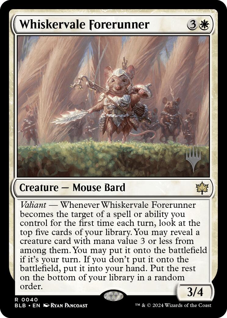 Whiskervale Forerunner (Promo Pack) [Bloomburrow Promos] | The Gaming-Verse