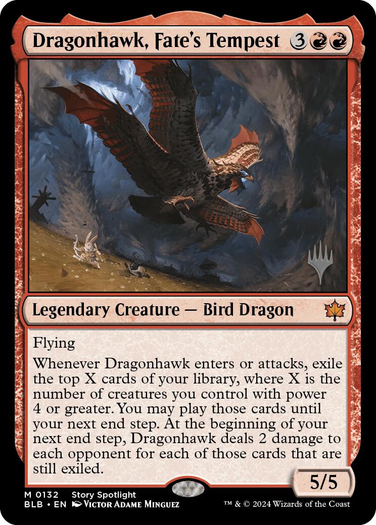 Dragonhawk, Fate's Tempest (Promo Pack) [Bloomburrow Promos] | The Gaming-Verse