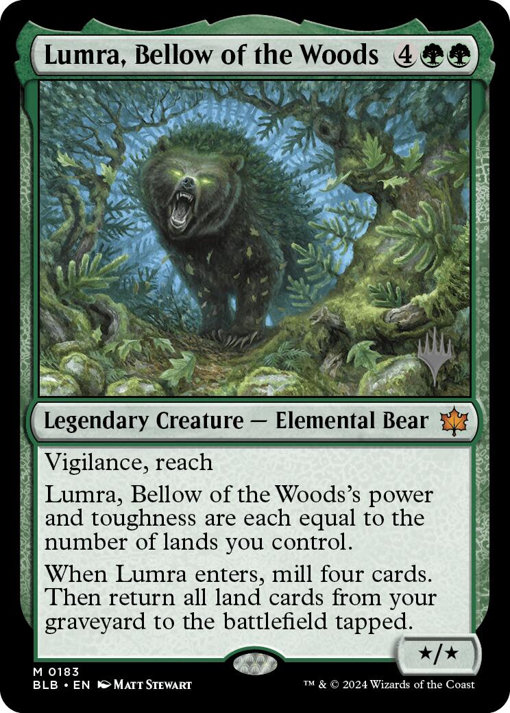 Lumra, Bellow of the Woods (Promo Pack) [Bloomburrow Promos] | The Gaming-Verse