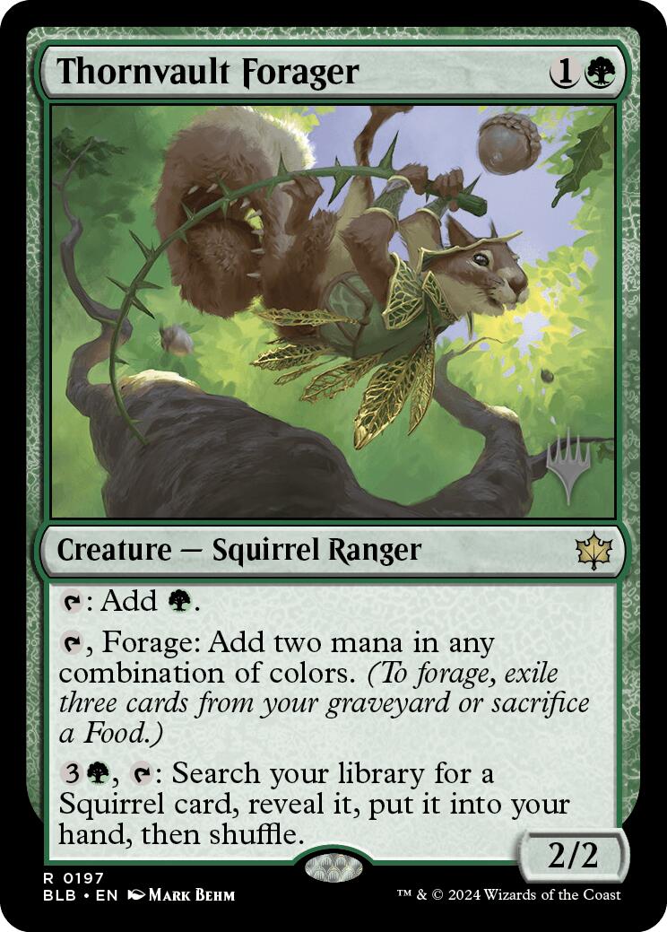 Thornvault Forager (Promo Pack) [Bloomburrow Promos] | The Gaming-Verse