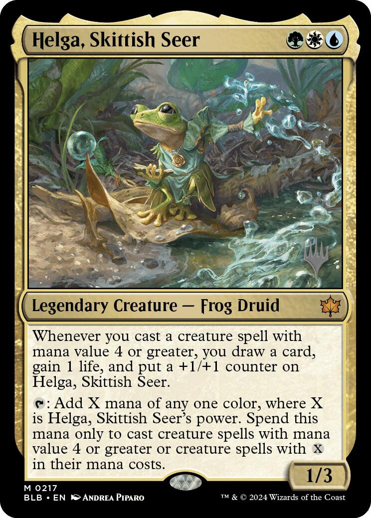 Helga, Skittish Seer (Promo Pack) [Bloomburrow Promos] | The Gaming-Verse