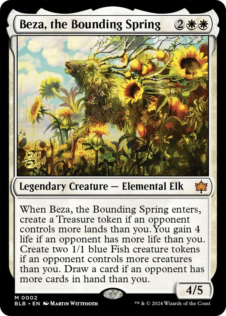 Beza, the Bounding Spring [Bloomburrow Prerelease Promos] | The Gaming-Verse