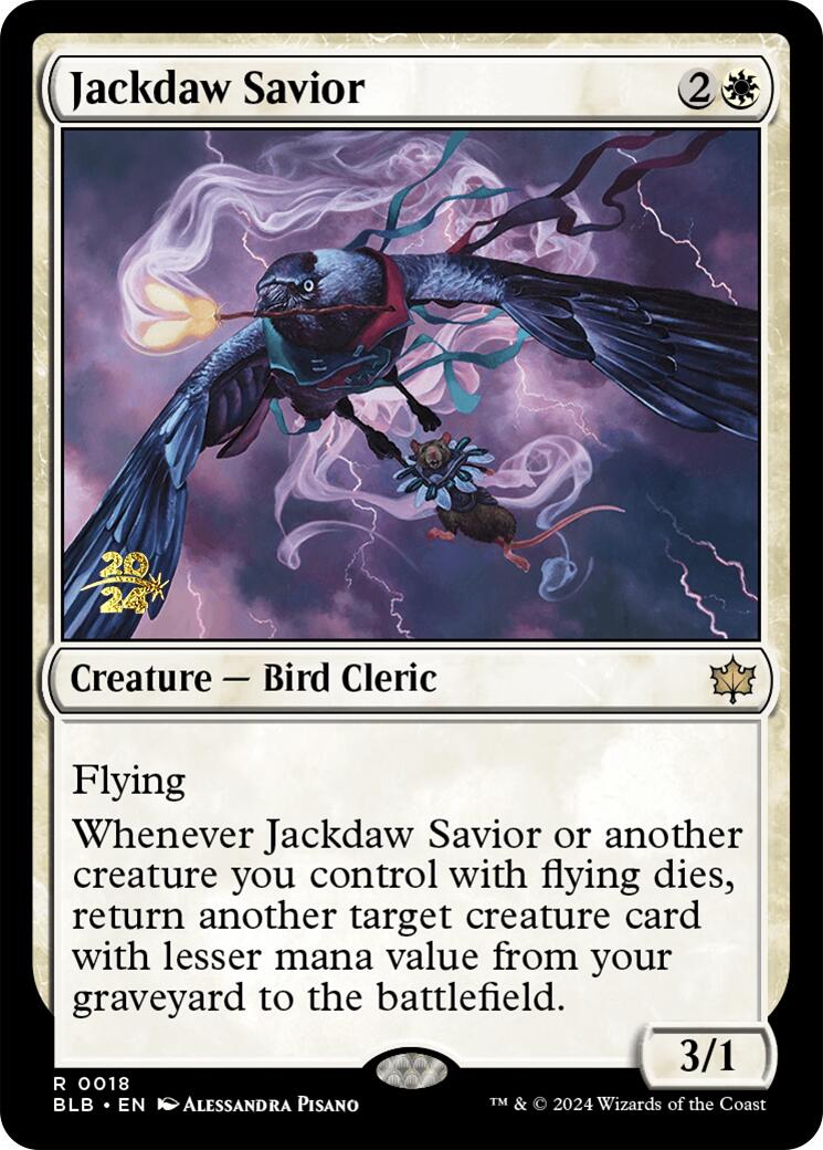 Jackdaw Savior [Bloomburrow Prerelease Promos] | The Gaming-Verse