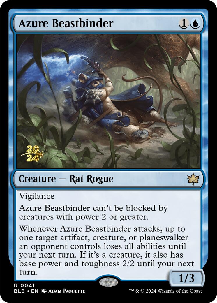 Azure Beastbinder [Bloomburrow Prerelease Promos] | The Gaming-Verse