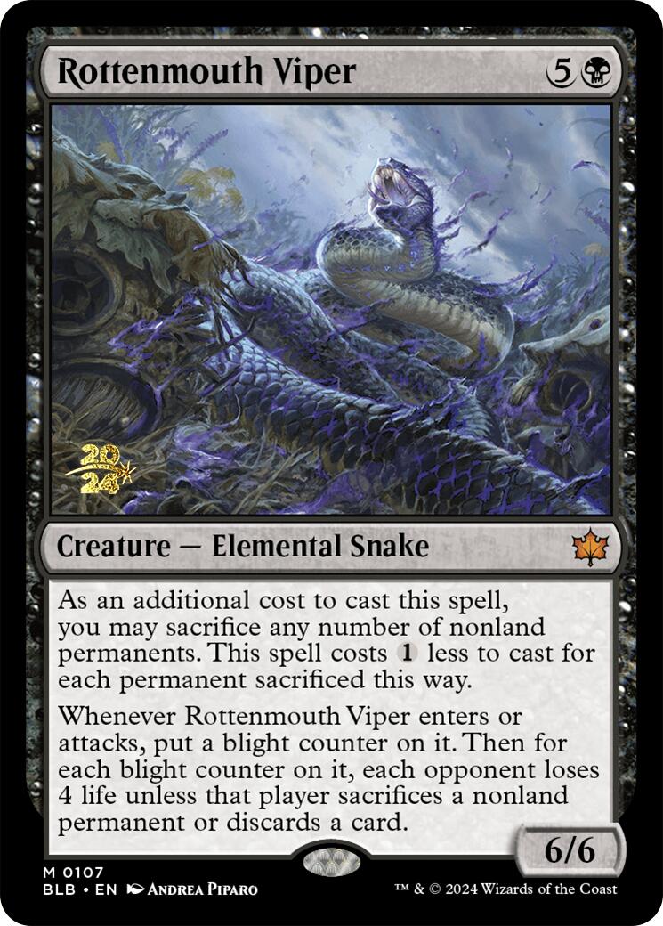 Rottenmouth Viper [Bloomburrow Prerelease Promos] | The Gaming-Verse