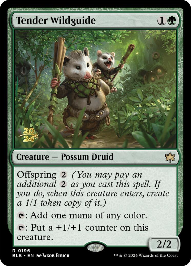 Tender Wildguide [Bloomburrow Prerelease Promos] | The Gaming-Verse