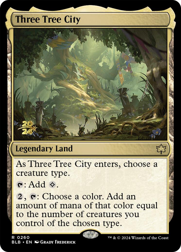 Three Tree City [Bloomburrow Prerelease Promos] | The Gaming-Verse