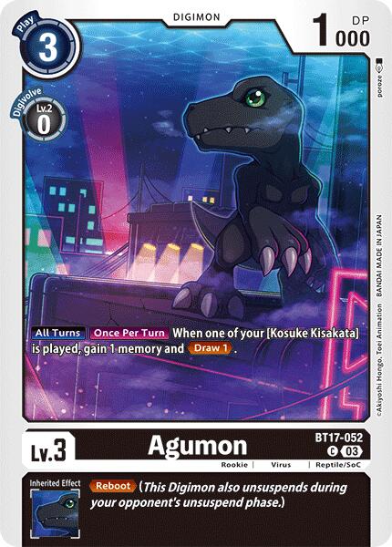 Agumon [BT17-052] - BT17-052 [Secret Crisis] | The Gaming-Verse