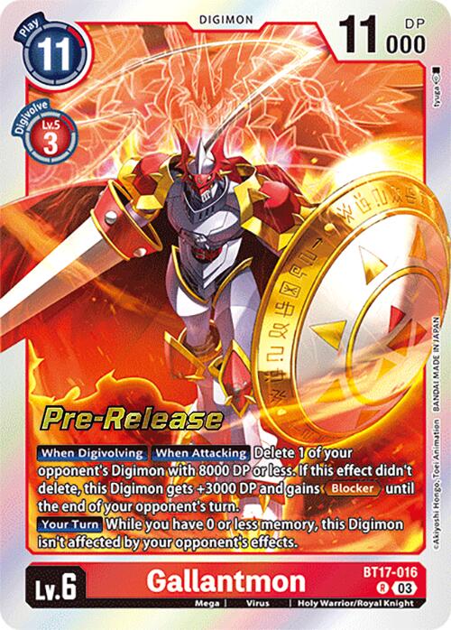 Gallantmon [BT17-016] [Secret Crisis Pre-Release Cards] | The Gaming-Verse