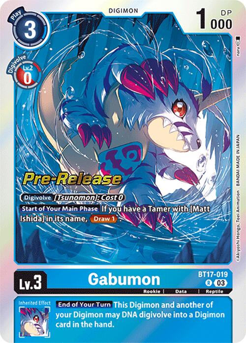 Gabumon [BT17-019] [Secret Crisis Pre-Release Cards] | The Gaming-Verse