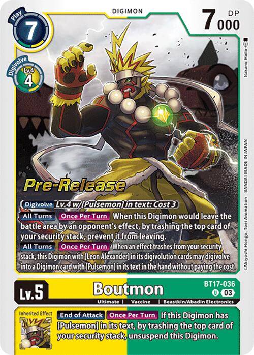 Boutmon [BT17-036] [Secret Crisis Pre-Release Cards] | The Gaming-Verse