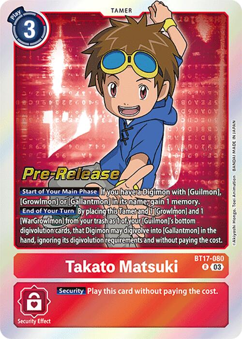 Takato Matsuki [BT17-080] [Secret Crisis Pre-Release Cards] | The Gaming-Verse