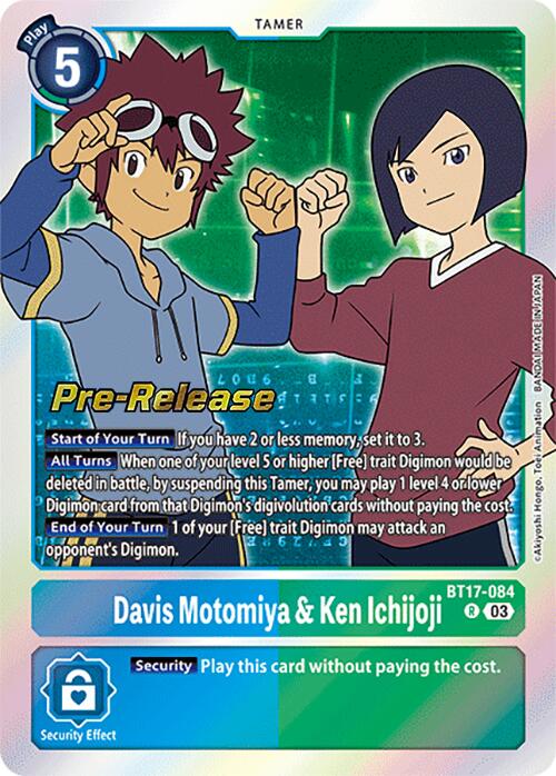 Davis Motomiya & Ken Ichijoji [BT17-084] [Secret Crisis Pre-Release Cards] | The Gaming-Verse