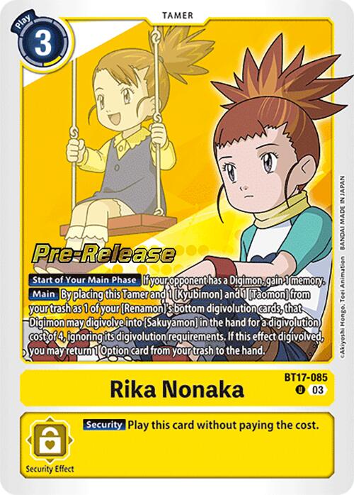 Rika Nonaka [BT17-085] [Secret Crisis Pre-Release Cards] | The Gaming-Verse