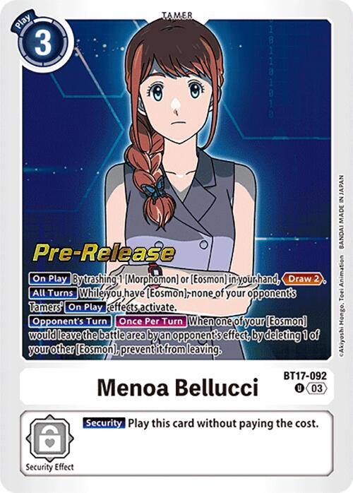 Menoa Bellucci [BT17-092] [Secret Crisis Pre-Release Cards] | The Gaming-Verse