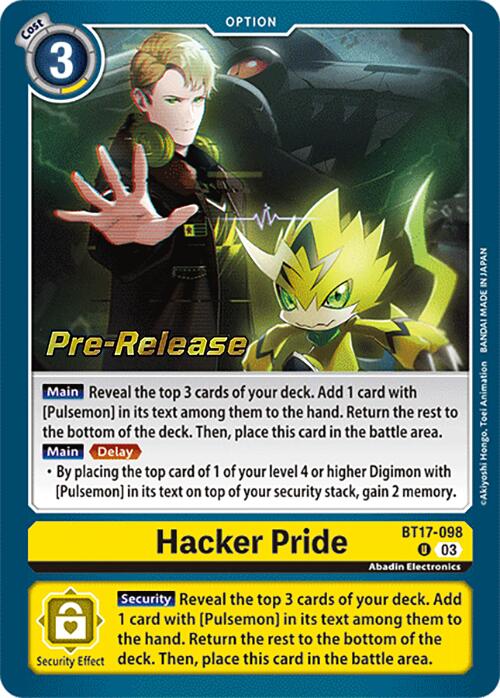 Hacker Pride [BT17-098] [Secret Crisis Pre-Release Cards] | The Gaming-Verse