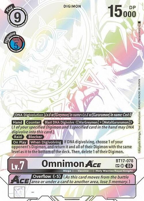 Omnimon ACE [BT17-078] (Textured) [Secret Crisis] | The Gaming-Verse