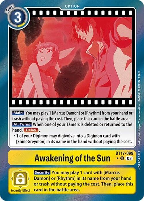 Awakening of the Sun [BT17-099] (Secret Crisis: Movie Memorial Pack) [Secret Crisis] | The Gaming-Verse