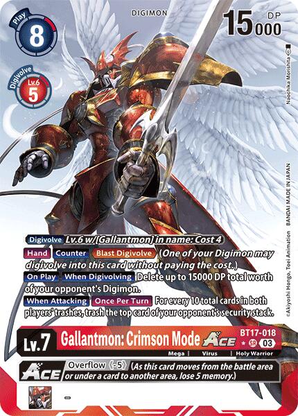 Gallantmon: Crimson Mode ACE [BT17-018] (Alternate Art) [Secret Crisis] | The Gaming-Verse