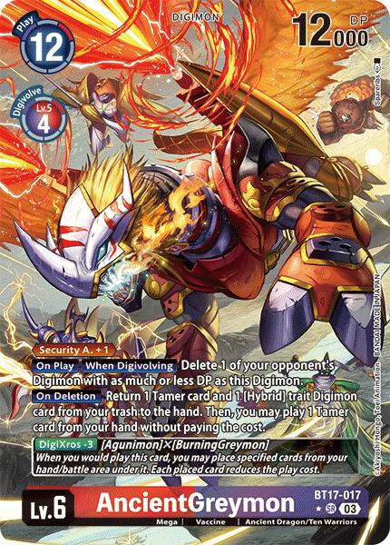 AncientGreymon [BT17-017] (Alternate Art) [Secret Crisis] | The Gaming-Verse