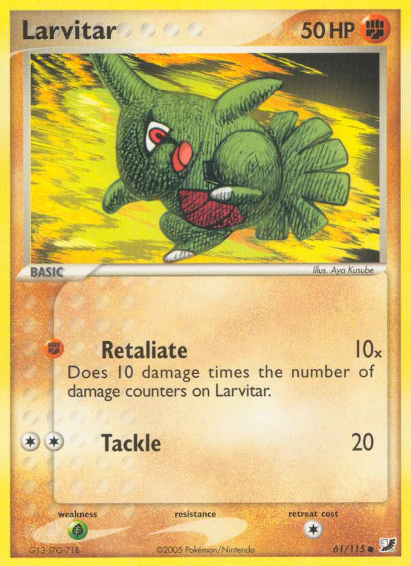 Larvitar (61/115) [EX: Unseen Forces] | The Gaming-Verse