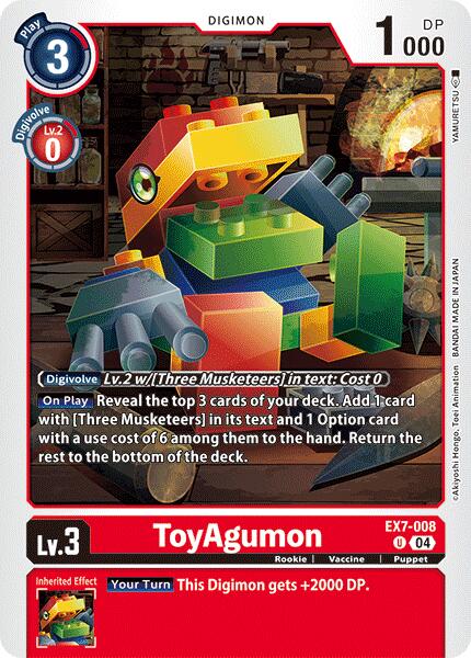 ToyAgumon [EX7-008] - EX7-008 [Digimon LIBERATOR] | The Gaming-Verse