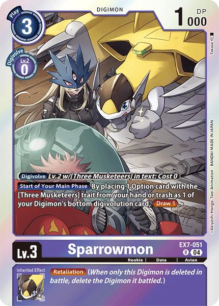 Sparrowmon [EX7-051] [Digimon LIBERATOR] | The Gaming-Verse