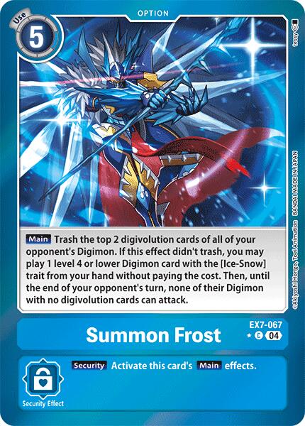 Summon Frost [EX7-067] (Foil) [Digimon LIBERATOR] | The Gaming-Verse