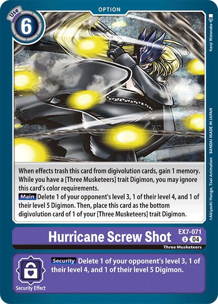 Hurricane Screw Shot [EX7-071] [Digimon LIBERATOR] | The Gaming-Verse