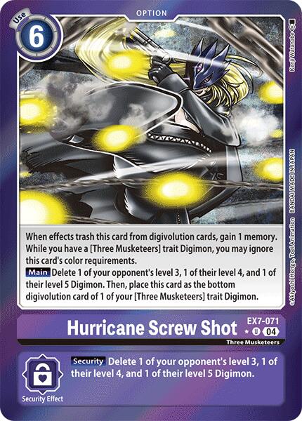 Hurricane Screw Shot [EX7-071] (Foil) [Digimon LIBERATOR] | The Gaming-Verse