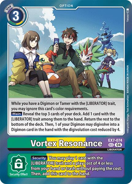 Vortex Resonance [EX7-074] [Digimon LIBERATOR] | The Gaming-Verse