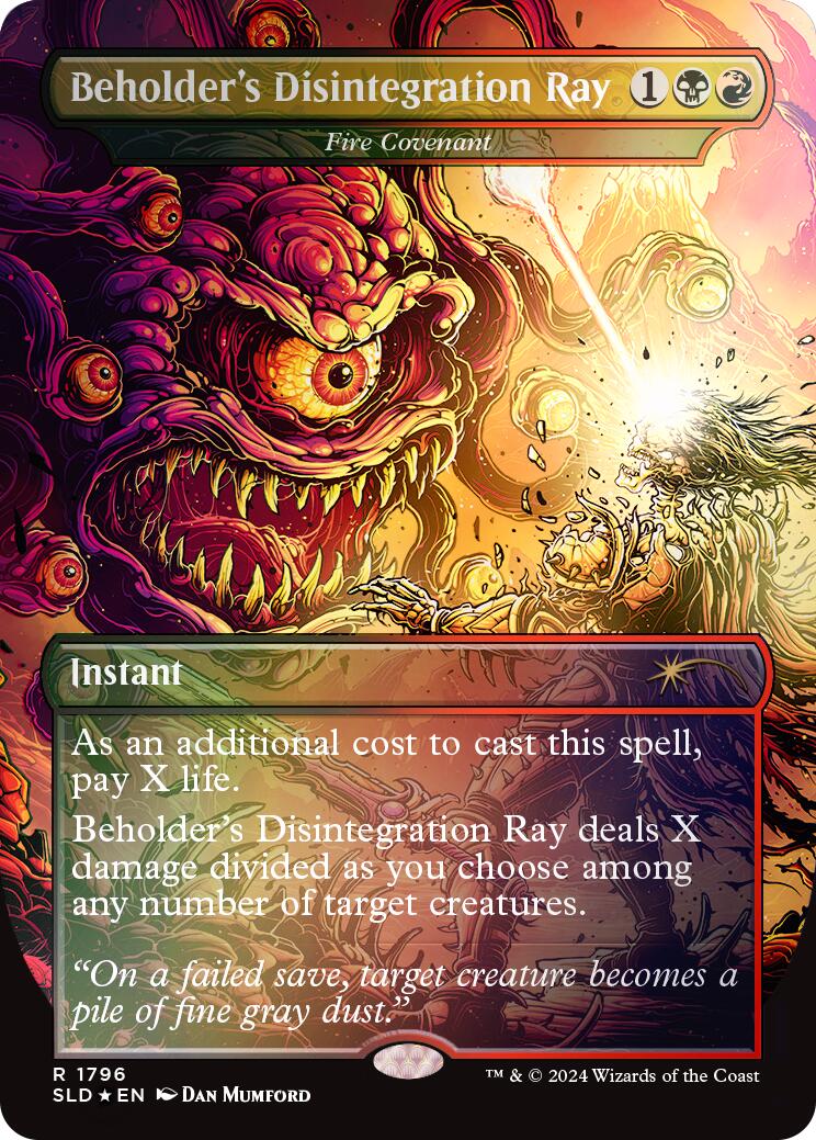 Beholder's Disintegration Ray - Fire Covenant (Rainbow Foil) [Secret Lair Drop Series] | The Gaming-Verse