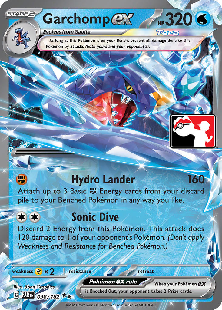 Garchomp ex (038/182) [Prize Pack Series Five] | The Gaming-Verse