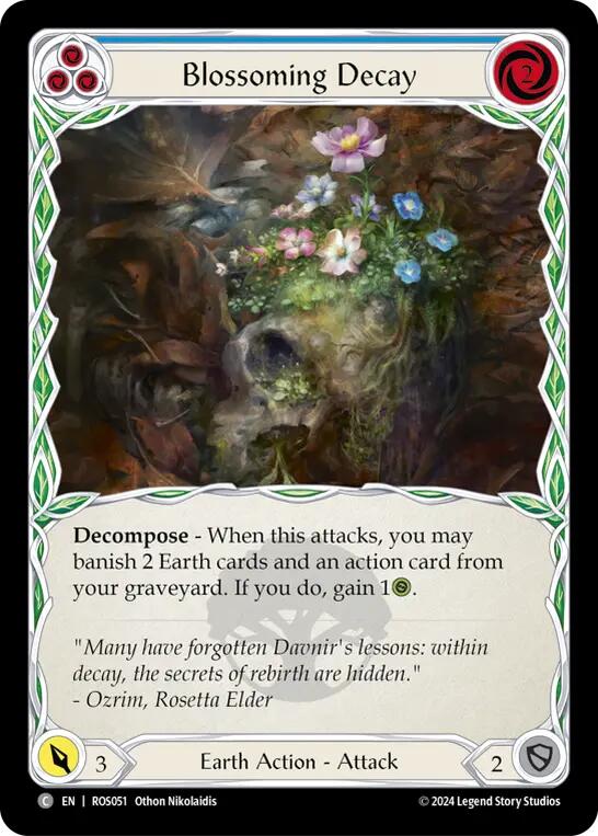 Blossoming Decay (Blue) [ROS051] (Rosetta)  Rainbow Foil | The Gaming-Verse