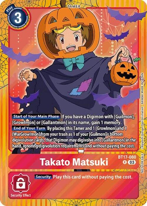 Takato Matsuki [BT17-080] (Halloween Event 2024) [Secret Crisis] | The Gaming-Verse