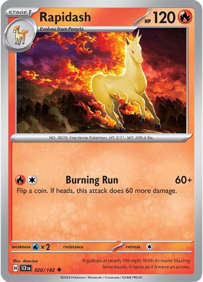 Rapidash (020/142) [Scarlet & Violet: Stellar Crown] | The Gaming-Verse