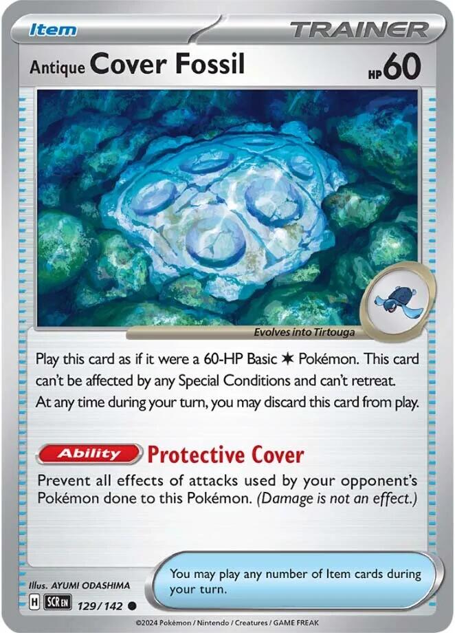 Antique Cover Fossil (129/142) [Scarlet & Violet: Stellar Crown] | The Gaming-Verse