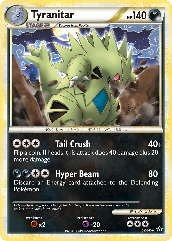 Tyranitar (26/95) (Theme Deck Exclusive) [HeartGold & SoulSilver: Unleashed] | The Gaming-Verse