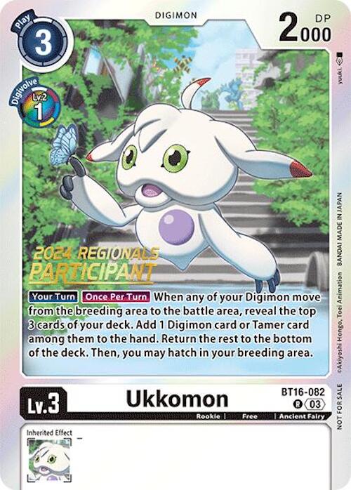 Ukkomon [BT16-082] (2024 Regionals Participant) [Beginning Observer] | The Gaming-Verse