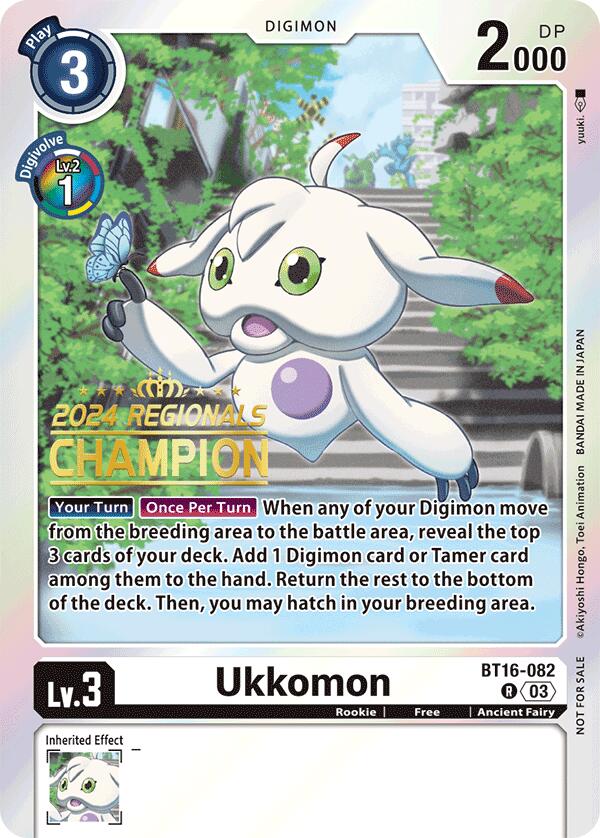 Ukkomon [BT16-082] (2024 Regionals Champion) [Beginning Observer] | The Gaming-Verse