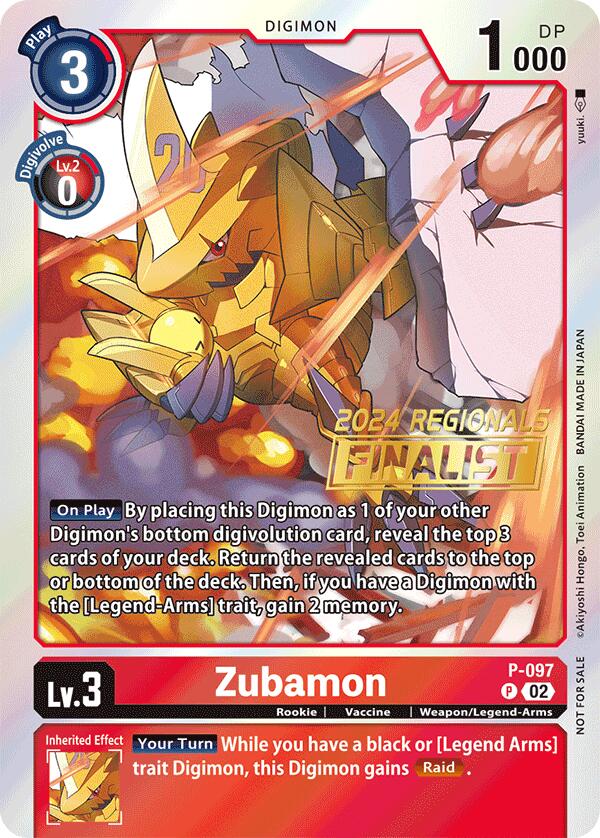 Zubamon [P-097] - P-097 (2024 Regionals Finalist) [Digimon Promotion Cards] | The Gaming-Verse