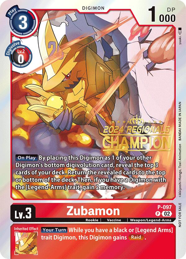 Zubamon [P-097] - P-097 (2024 Regionals Champion) [Digimon Promotion Cards] | The Gaming-Verse