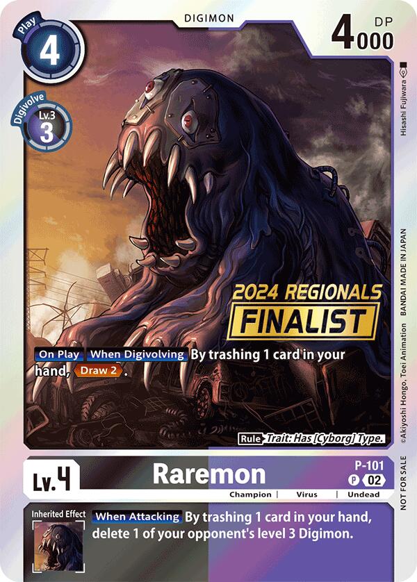 Raremon [P-101] - P-101 (2024 Regionals Finalist) [Digimon Promotion Cards] | The Gaming-Verse