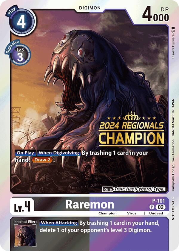 Raremon [P-101] - P-101 (2024 Regionals Champion) [Digimon Promotion Cards] | The Gaming-Verse