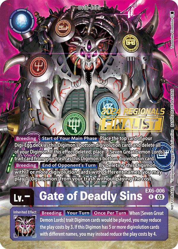 Gate of Deadly Sins [EX6-006] (2024 Regionals Finalist) [Infernal Ascension] | The Gaming-Verse