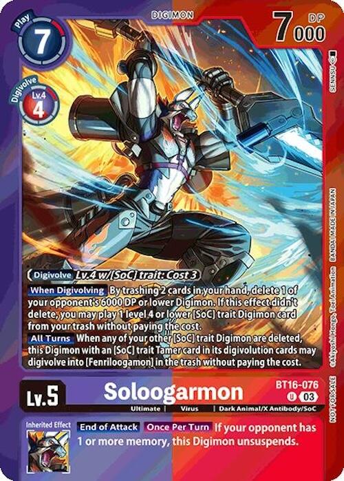 Soloogarmon [BT16-076] (Event Pack 7) [Beginning Observer] | The Gaming-Verse