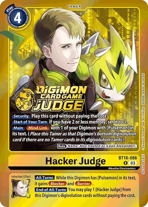 Hacker Judge [BT16-086] (Judge Pack 6) [Beginning Observer] | The Gaming-Verse