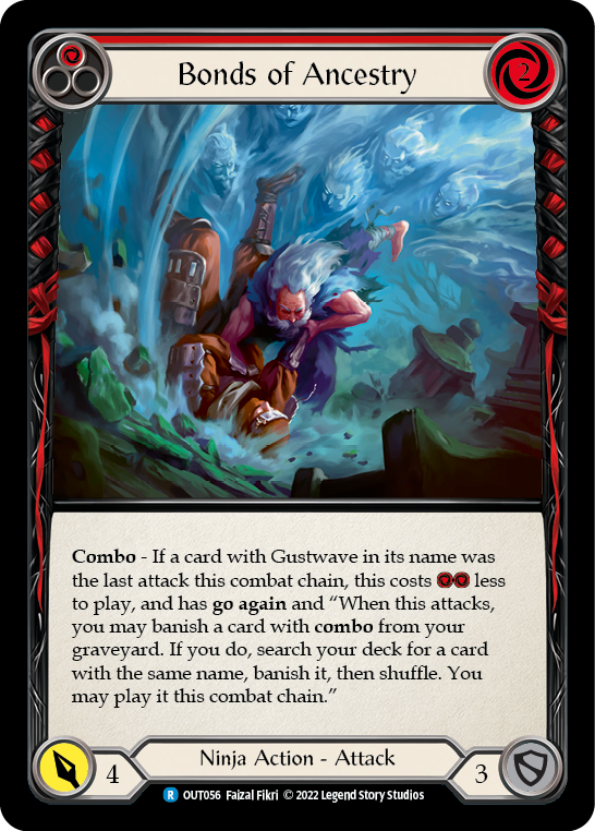 Bonds of Ancestry (Red) [OUT056] (Outsiders)  Rainbow Foil | The Gaming-Verse